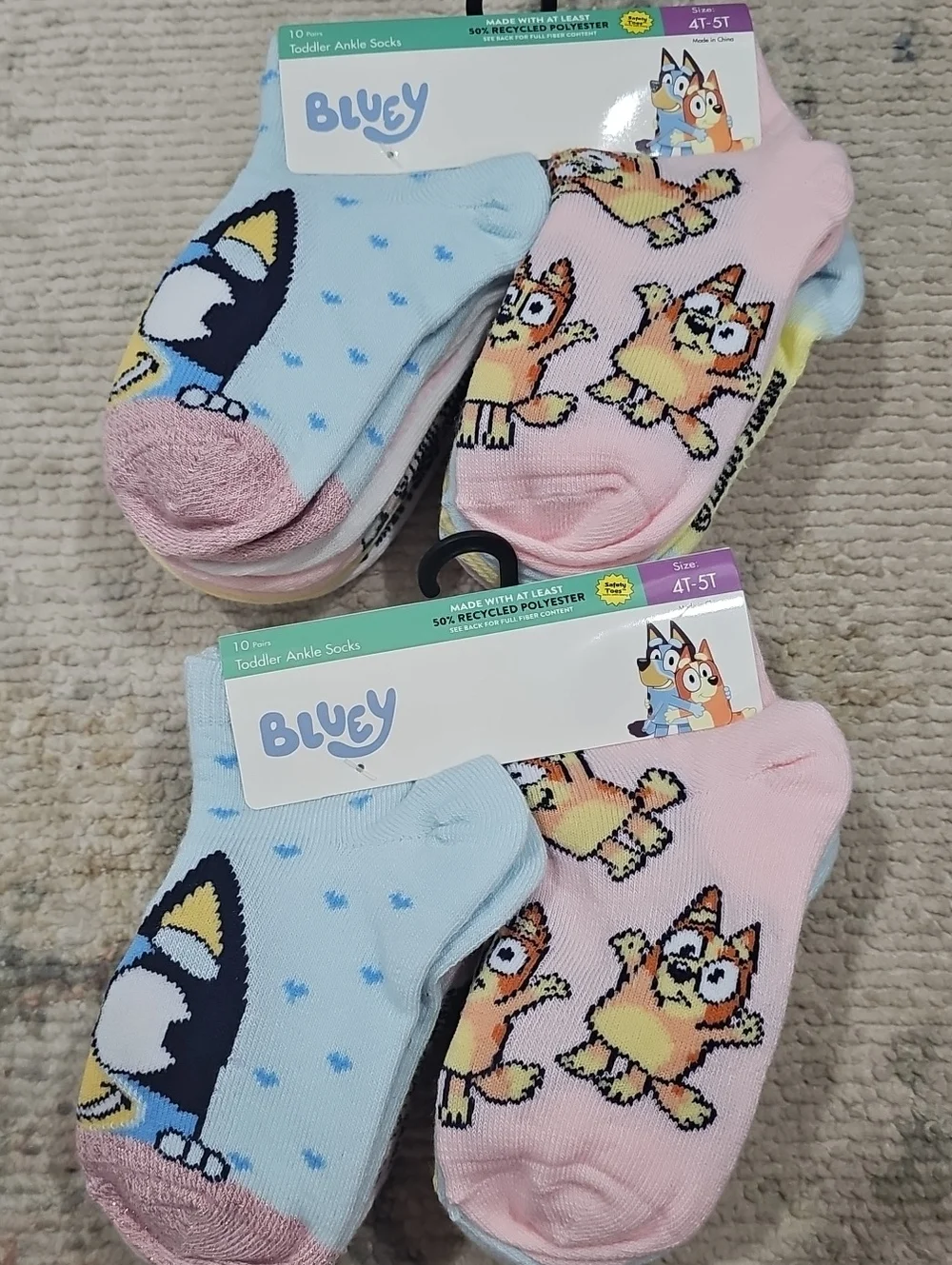 Bluey Toddler Ankle Socks Size 4T-5T